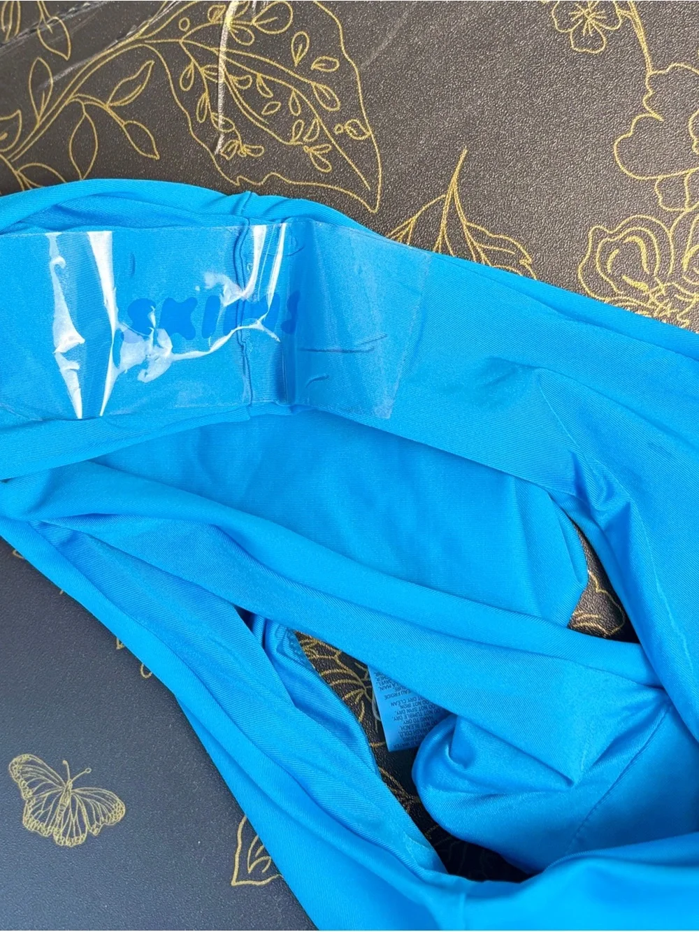 SKIMS Recycled Swim Triangle Bikini Top & Mid Waist Bottom Set | Turquoise | NWT